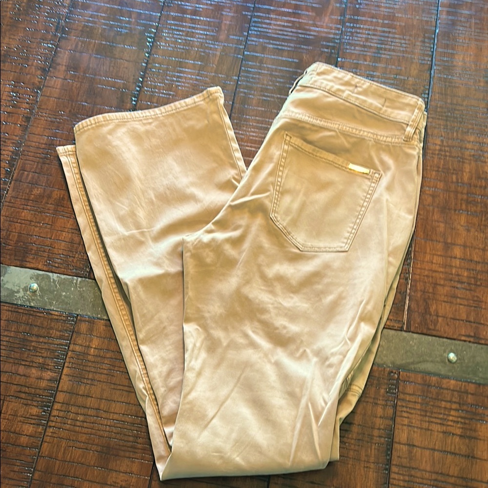 White House Black Market Tan Straight Leg Jeans